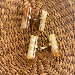 Vintage gold Cufflinks with annex